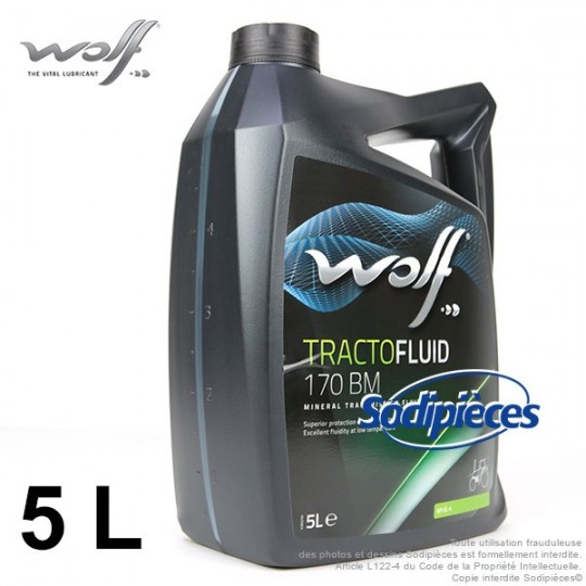 Huile agricole Wolf Tractofluid 170 BM 5L