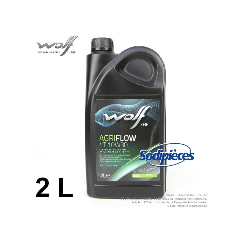 Huile moteur Wolf Agriflow 4T 10W30 2L