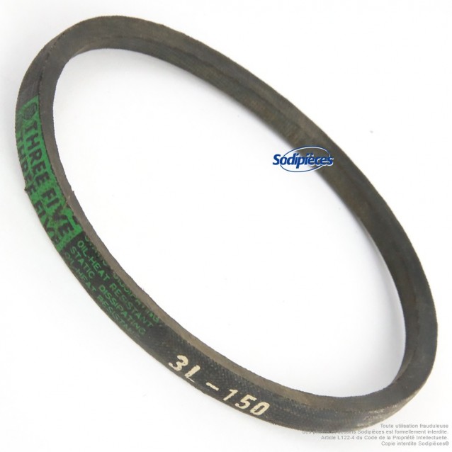 Courroie tondeuse 3L150 Kevlar Trapézoïdale. 9,5 mm x 381 mm.