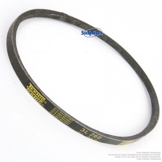 Courroie 4L44 Kevlar Trapézoïdale. 12,7 mm x 1118 mm.