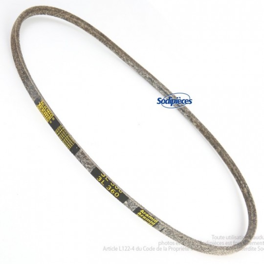 Courroie 3L36 Kevlar Trapézoïdale. 9,5 mm x 914 mm.