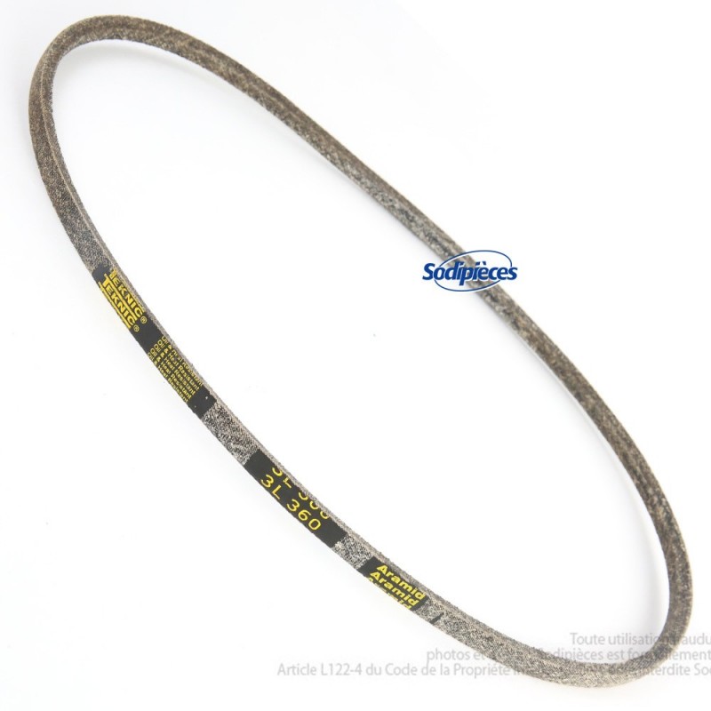 Courroie 3L36 Kevlar Trapézoïdale. 9,5 mm x 914 mm.