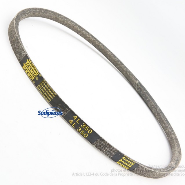 Courroie tondeuse 4L350 Kevlar Trapézoïdale 12,7 mm x 889 mm Courroie tondeuse 4L350 Kevlar Trapézoïdale 12,7 mm x 889 mm