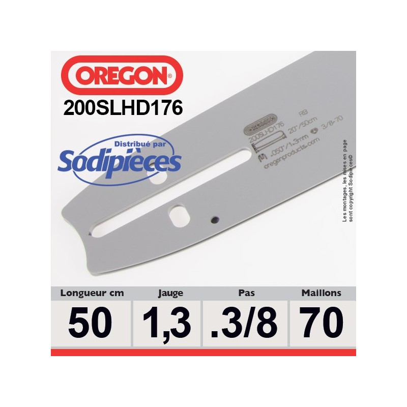 Guide 200SLHD176 OREGON Pro-lite D176. 50 cm