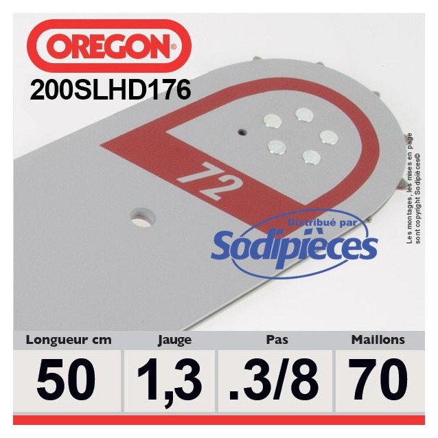 Guide 200SLHD176 OREGON Pro-lite D176. 50 cm