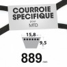 Courroie spécifique MTD 7540241A. 15,8 mm x 895 mm.