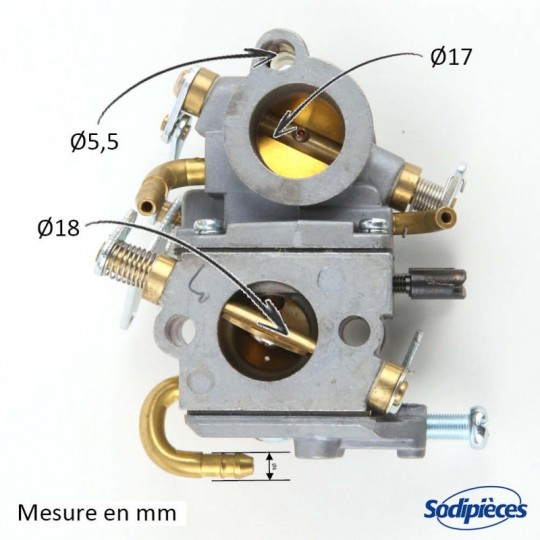 Carburateur STHIL TS410. Remplace : 4238 120 1600