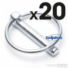 Goupille clips Ø 8 x 45 mm. Par 20