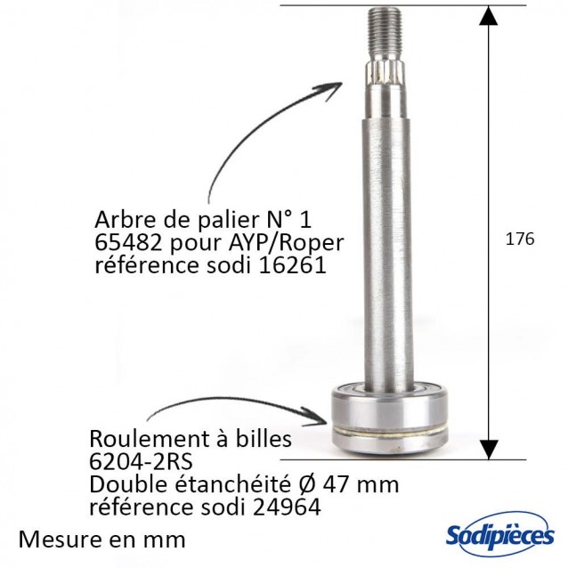 Palier de lame pour AYP N° 130794, Husqvarna N° 532130794