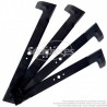 Kit 4 lames. Pour Castelgarden, Honda, Iseki, John Deere, Sabo, Solo, Stiga, Viking. Coupe 122 cm