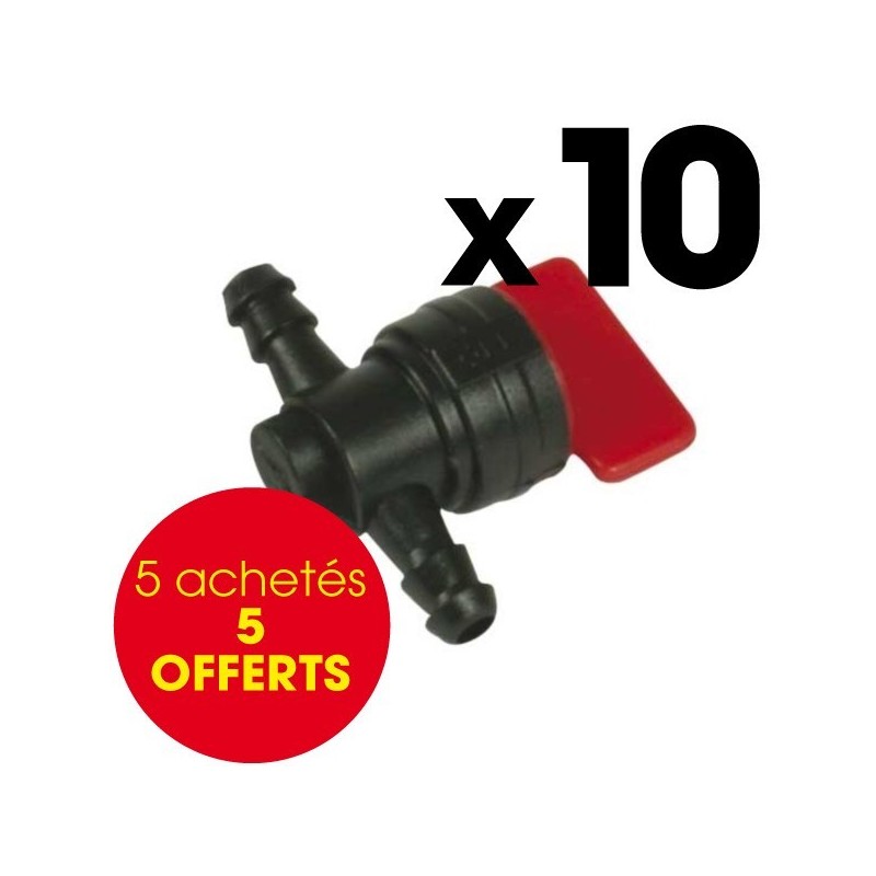 Robinet essence raccord diamètre 7 mm. Par 10