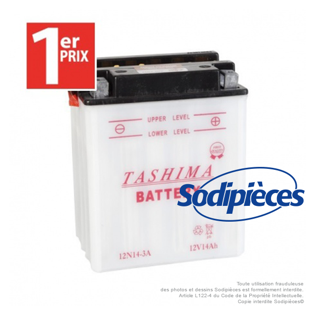Batterie 12N14-3A.1er Prix. Batterie tondeuse.