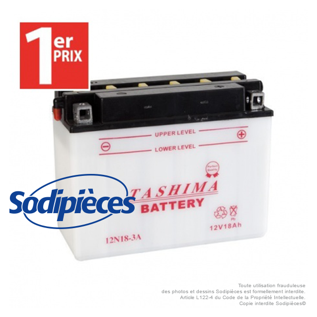 Batterie 12N18-3A. 1er Prix. Batterie tondeuse.