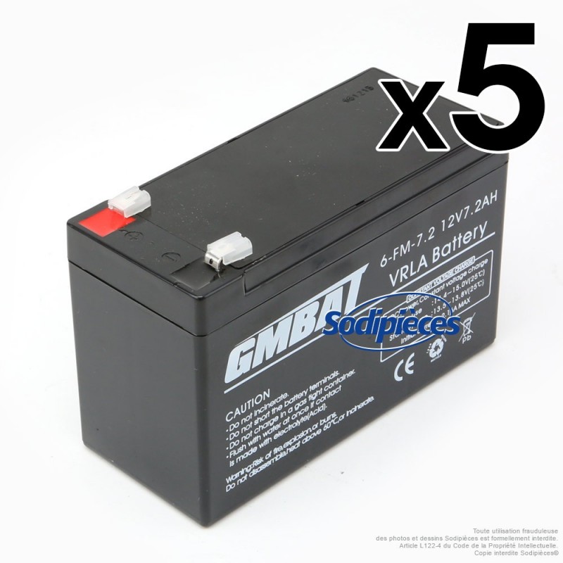 Batterie de demarrage 12V. 7,2 Ah