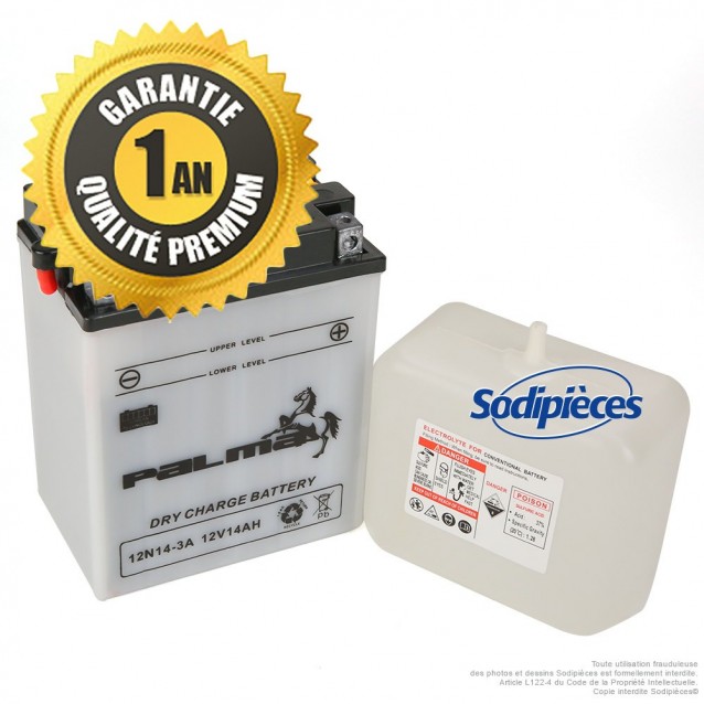 Batterie sèche Premium Palma 12N14-3A. Par 6