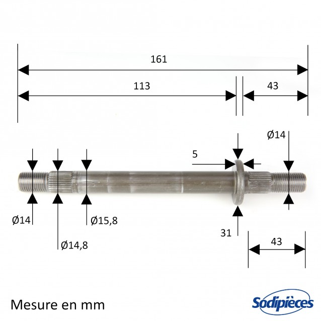 Arbre de palier pour Murray 91921