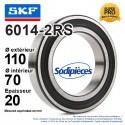 Roulement à billes 6014-2RS SKF. Double étanchéité