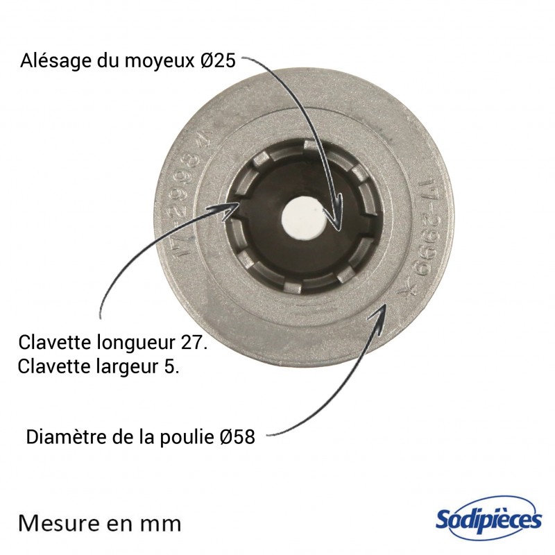 Support de lame pour Castelgarden N° 22465606/0