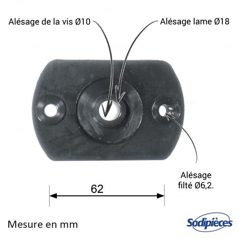 Support de lame pour Castelgarden N° 22463186-1