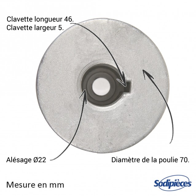 Support de lame  pour EFCO, MTD, OLEO MAC; N° origine 70390652, 748-0293, 753-0343B, 703 90 652