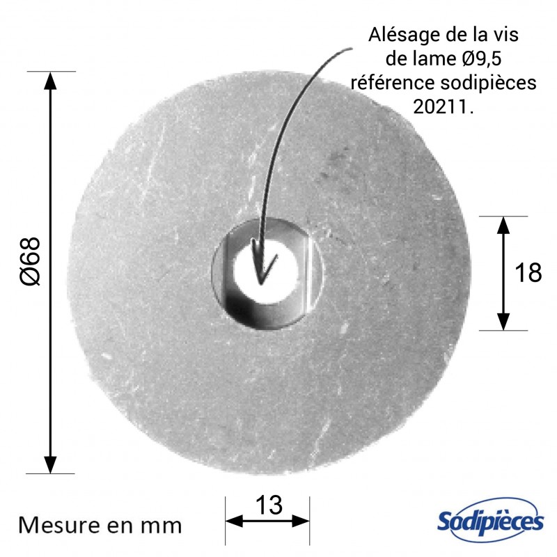 Support de lame pour Castelgarden N° 22465576/0