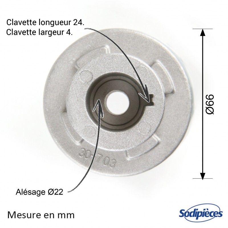 Support de lame  pour Stiga. Modèle Flandria Turbo. N° 1111-1408-01