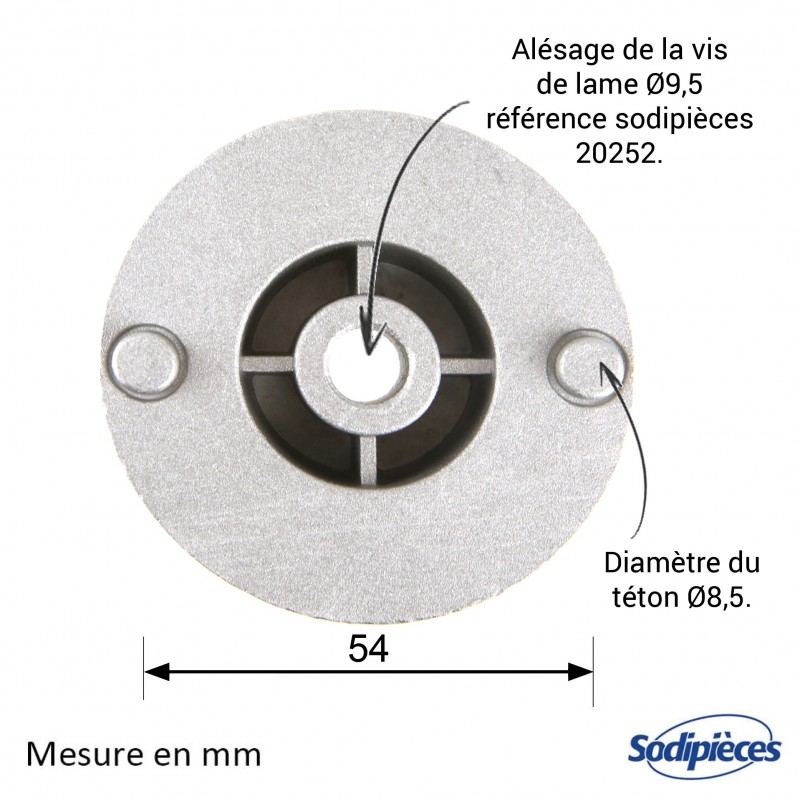 Support de lame  pour Stiga. Modèle Flandria Turbo. N° 1111-1408-01