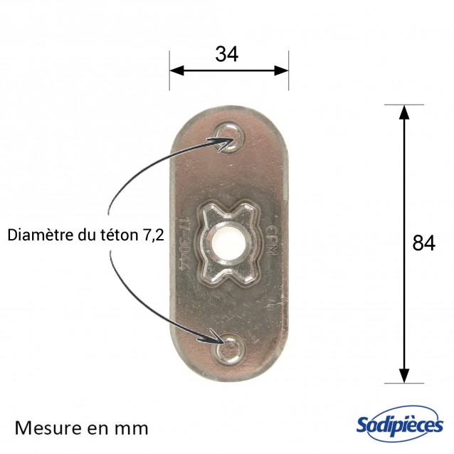 Support de lame pour MTD. N° 748-0377C, 748-0377E