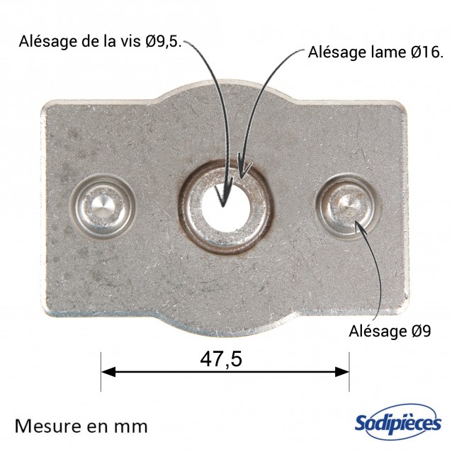 Support de lame pour AYP N° 850977