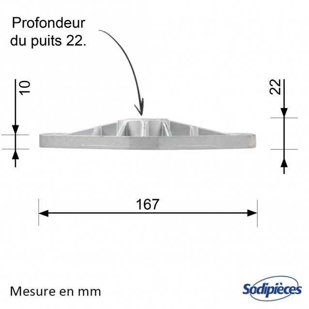 Support de lame pour Alko N° 514176 