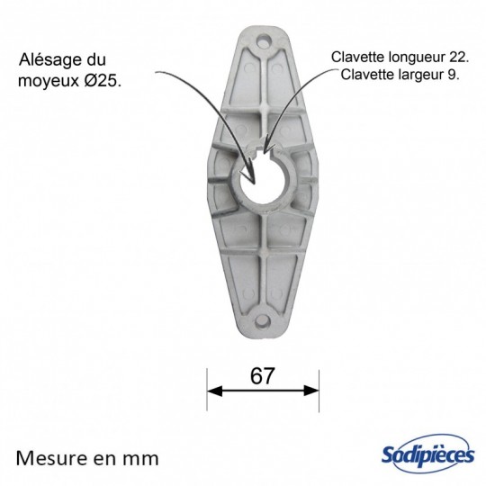 Support de lame  pour Stiga. Pour Park 2000, 2002, Village, Garden. N° 1134-2082-01