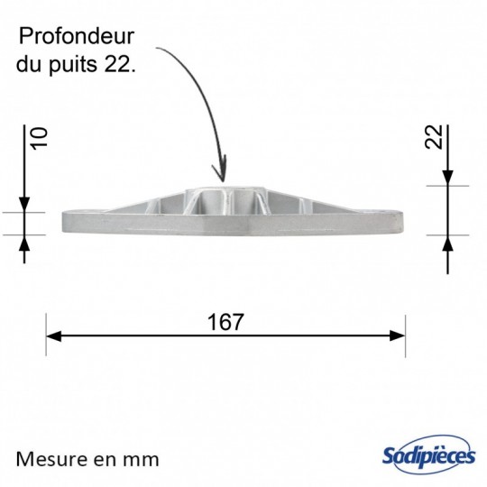 Support de lame  pour Stiga. Pour Park 2000, 2002, Village, Garden. N° 1134-2082-01