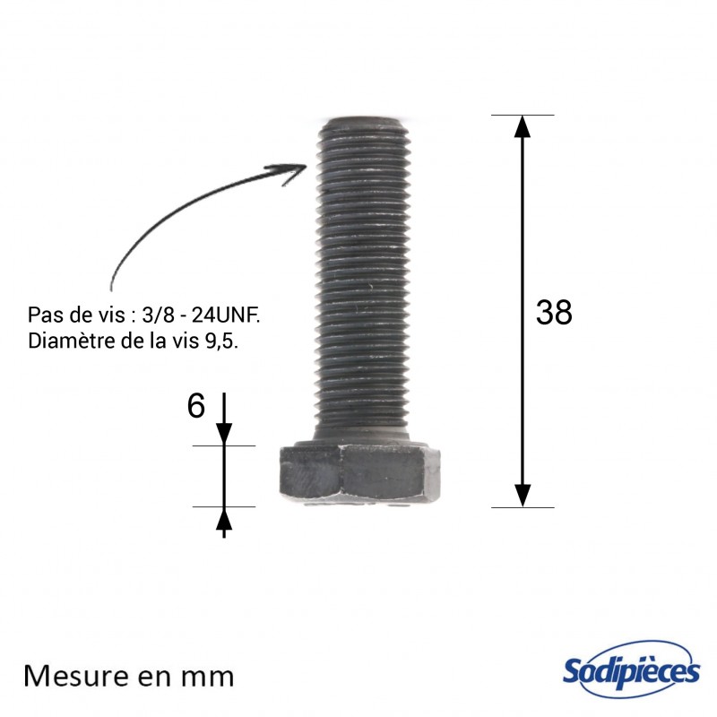 Vis de lame pas à droite pour Husqvarna n° origine 181712, 181857, 850857