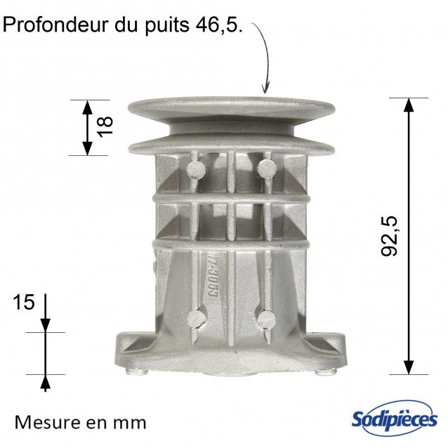 Support de lame  pour EFCO, MTD, OLEO MAC; N° origine 70390652, 748-0293, 753-0343B, 703 90 652