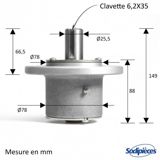 Palier de lame pour Ransomes N° 36006N , Snapper N° 362024 , 76379