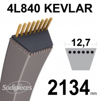 Courroie tondeuse 4L84 Kevlar Trapézoïdale. 12,7 mm x 2134 mm.