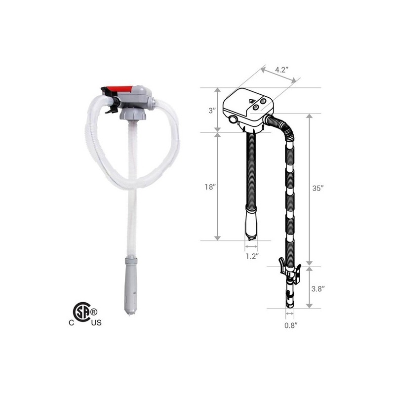 Pompe de transfert carburant 11 LPM à batteries TRFA01