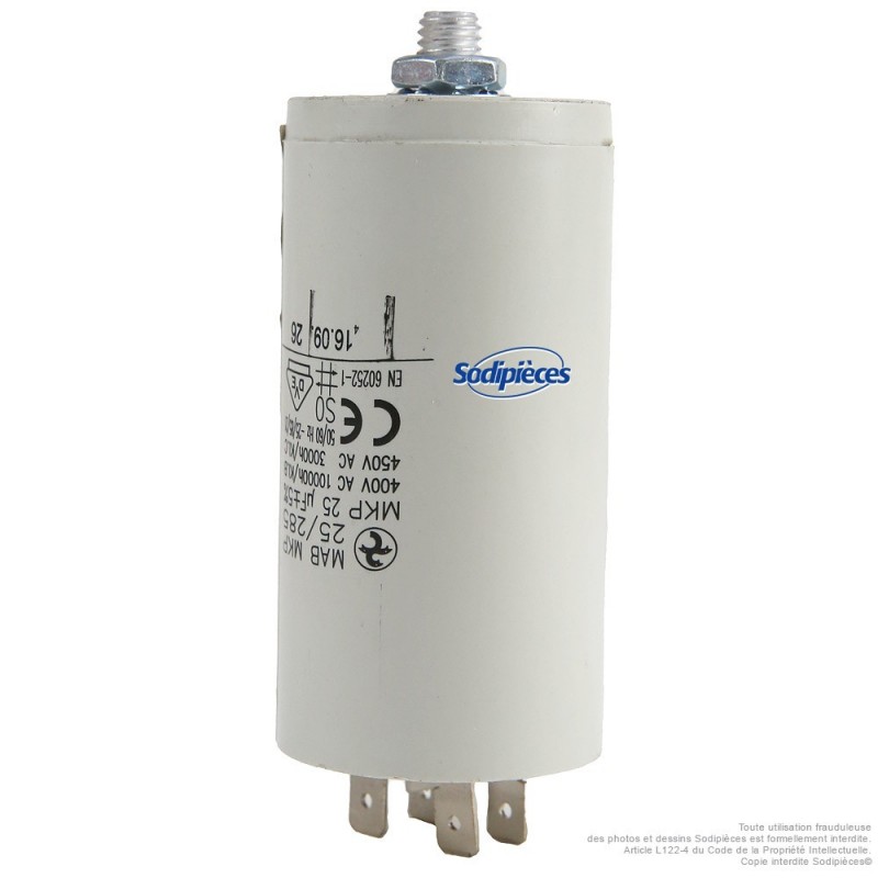 Condensateur 25 mF ECO 400 Volts