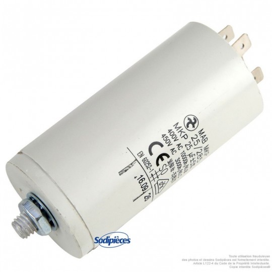Condensateur 25 mF ECO 400 Volts