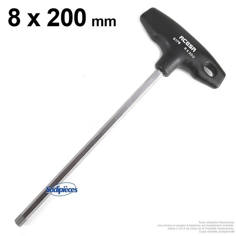 Tournevis mâle Acesa 6 pan. 8 x 200 mm