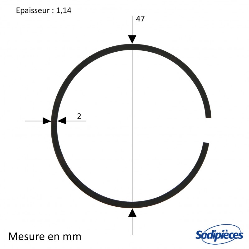 Cylindre piston adaptable pour Stihl MS261. 1141 020 1200