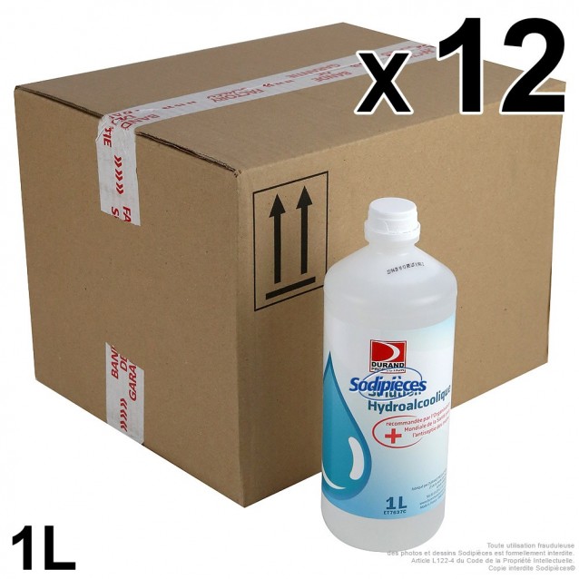 Solution hydro-alcoolique Unil Opal. bidon 1L. Carton de 12