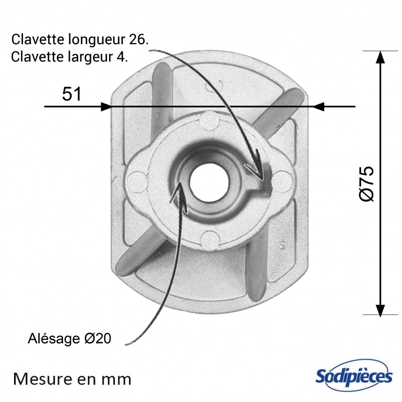 Support de lame pour Castelgarden 25463200/0. Par 20