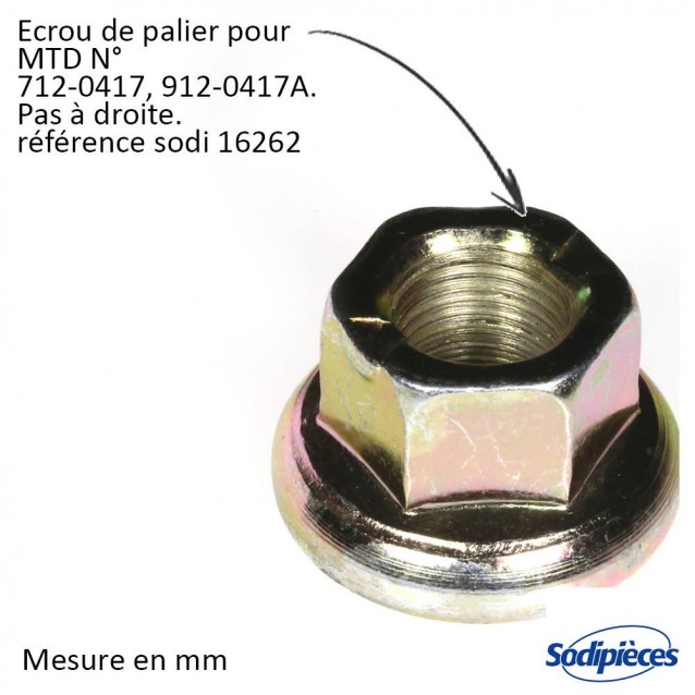 Palier de lame pour AYP 143651