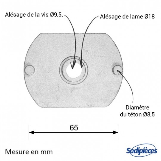 Support de lame pour Castelgarden N° 25463200/0