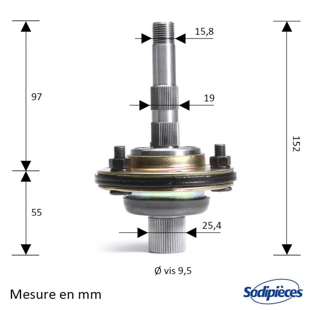 Palier de lame pour MTD N° 918-0119 Palier de lame pour MTD N° 918-0119