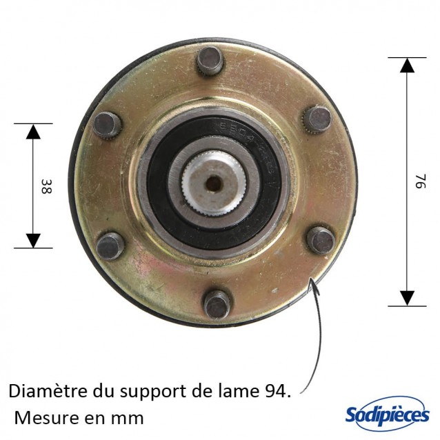 Palier de lame pour MTD N° 918-0118