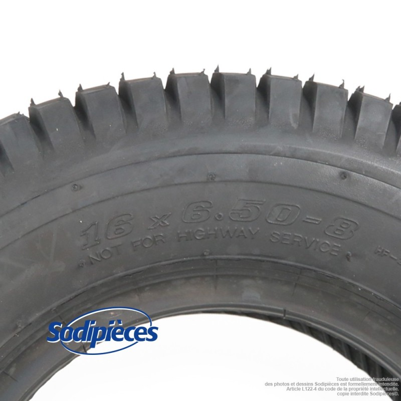 Pneu gazon 16  x  650  x  8. 4 plis, tubeless