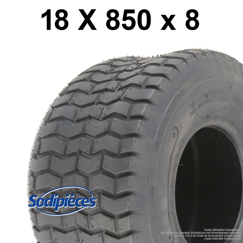 Pneu gazon 18 x 850 x 8