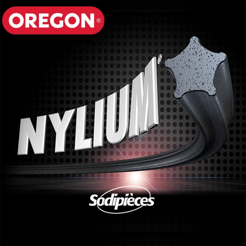 Fil Orégon Nylium étoilé. 3 mm x 15 m pour débroussailleuse